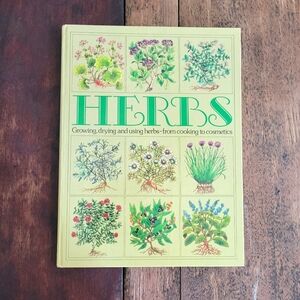 vintage 70s herbs hardcover book
